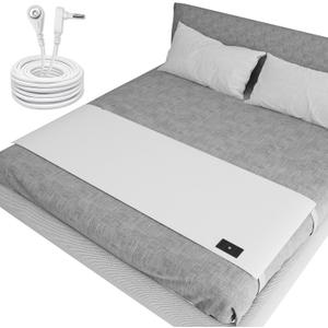Grounding Sheets for Queen Size Bed, Grounding Bed Sheets with 10% Silver Fiber, Earth Connected Sheets for Better Sleep, Energy, Pain Relief, Inflammation, White, 27"*60"