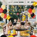 Construction Themed 3rd Birthday Party Supplies Decorations, Includes Banner, Balloons, Cake & Cupcake Toppers for Excavator and Truck 3 Year Old Birthday Party Decorations
