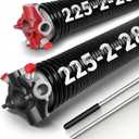 Pair of 2"Garage Door Torsion Springs Set with Non-Slip Winding Bars, Electrophoretic Coated (0.225X2"X28")