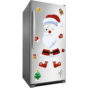 3 x Refrigerator Magnets Christmas Decorations Santa: 18PCS Gingerbread Tree Magnets for Kid (Non-reflective)