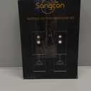 Sangcon Gravity Electric Salt and Pepper Grinder Set Shakers - UPGRADED RECHARGEABLE 9OZ XL Capacity USB-C No Battery Needed - LED Light One Hand Operation, Adjustable Coarseness Automatic Mill Set