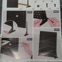 Urban Deco Portable & Adjustable Peg Board Display Stand | 17x13 Inch with 12 Hooks | Small Pegboard Quick-Setup, Metal Jewelry Organizer for Retail Stores, Craft Shows & Vendor Events (2-Pack, Black)