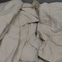 WARMDERN Linen Cotton Quilts Set King Size, 100% Cotton Khaki Quilt Bedspreads with Box Stitched, 3 Pieces Soft Lightweight Bedspreads Coverlet with 2 Pillow Shams for All Season, Khaki, 106x96 inches