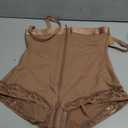 SHAPELLX Fajas Colombianas Shapewear for Women Tummy Control Postpartum Body Shaper Butt Lifting Open Bust Bodysuit (Latte, XL)