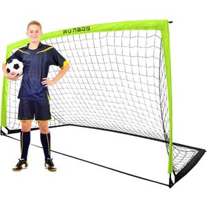 9x5 FT Kids Soccer Goal with Carry Bag, Portable Folding Soccer Net for Backyard Training, Indoor/Outdoor Use for Youth and Adults