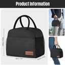douyadady Lunch Bag Women/Men Lunch Box Women/Men (black)