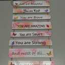 Butterfly Girls Room Decor, Pink Wall Decor for Baby Girl, Girl Bedroom Decor Art Signs, Trendy Stuff Decorations for Kids Nursery Bed Room Dorm Classroom Bathroom