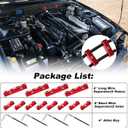 12 Piece Automotive Engine Spark Plug Wire Separator Set for 8mm 9mm 10mm Spark Plug Wire Retaining Clips - Keep your wires organized and protected! (red)