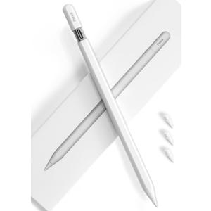 Pencil USB-C for Apple iPad 2018-2026: Slide-Switch, Hidden-Port Stylus with Tilt Sensitivity & Palm Rejection, Pen for iPad 6-11th, Mini 5-7th, Air 3-5th/M2/M3, Pro 11"/12.9"/13"(M4/M5), White
