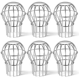Otoolling 6 Pack Gutter Guard 3 Inch, 304 Stainless Steel Filter Strainer Fits 2.8" to 3.7" Downspout Filter Protector for Blockage Leaves, Seeds, Twigs and Debris