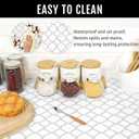 Drawer & Shelf Liners -Non-Adhesive Kitchen Cabinet Liner, Waterproof, Non-Slip, Easy to Cut, Reusable Contact Paper for Dresser Closets Pantry (12"W x 240"L, White Geometric)