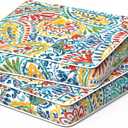 Patio Chair Cushions 19 x 19 x 3 Inch, Outdoor Cushions for Patio Furniture, Water Repellent Outdoor Seat Cushions with Straps Garden Sofa Couch Pads, Set of 2, Paisley Multi