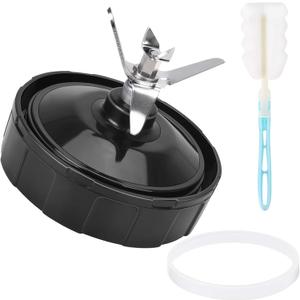 7 Fins Blender Blade Replacement Parts Compatible with Ninja Blender Top Lid Accessories for Ninja Auto iQ BL682-30 BL642-30 BL450-30 BL482-30 BL687CO-30 ect. (Black)