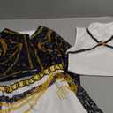 ACLGCSU K POP Costume for Kids, Singer Costume for Girls, Golden Stage Star Halloween Cosplay Dress Up