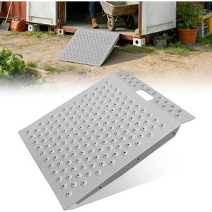 Shed Ramps 1 Pc, 29" x 24" Shed Ramp for Riding Mower & Lawn Equipment, 750 lbs Capacity Anti-Slip Punch Plate Ramp for Garages, Barns, Metal Storage Ramps for Wheelchairs, ATV, Lawnmower, Golf Cart