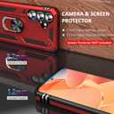 S24 Case,S25 Case, for Samsung Galaxy S24/S25 6.1 inch Case,with Kickstand Ring,Adjustable Stand,Military Grade,Heavy Duty Protection,Shockproof,Anti-Fingerprint,Support Magnet Car Mount,Red