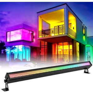 Led Wall Washer Lights Bar 100W, 3 in 1 Rgbw Color Changing Lighting DJ Disco Party Light DMX & RDM Control Dj Lights Bar Waterproof IP65 Uplighting for Church Outdoor Indoor Weddings