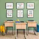 2 x seersillus 6Pcs Positive Motivational Wall Decor, Boho Classroom Decor, Inspirational Office Kids Room Teacher Decor, Teacher Gift, Unframed (8X10 INCH)