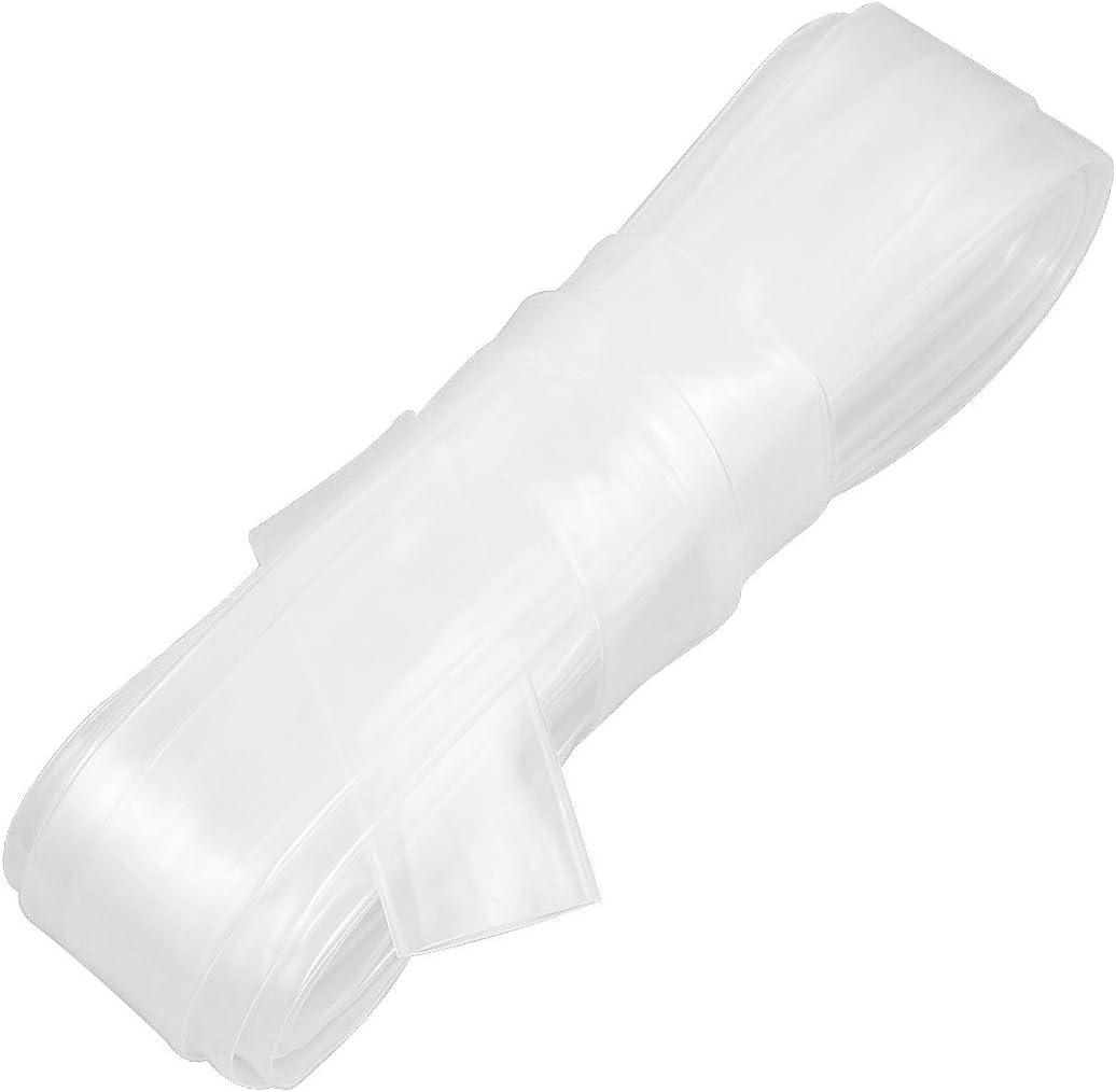 uxcell Ratio 2:1 20mm Dia Clear Polyolefin Heat Shrinkable Tube 8M 26.2Ft