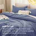 Bedsure California King Comforter Set, Blue Soft Prewashed Bedding for All Seasons, 3 Pieces Gentle Soft Bed Set, 1 Lightweight Comforter (104"x96") and 2 Pillowcases (20"x36")