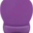 MROCO Ergonomic Mouse Pad with Gel Wrist Rest, Smooth Wrist Support Surface, Non-Slip PU Base for Pain Relief, Comfortable Mousepad for Computer, Laptop, Office & Home, 9.4 x 8.1 in, Violet Purple