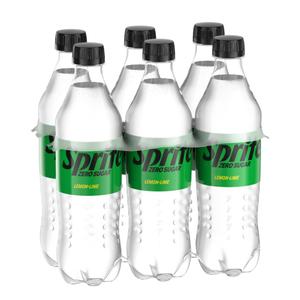 Sprite Zero Sugar Lemon Lime Diet Soda Pop Soft Drinks, 16.9 fl oz, 6 Pack Pack Of 4 EXP: 02/02/2026