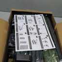 4-Shelf Adjustable Heavy Duty Steel Wire Rack, Adjustable Storage Shelving Unit with Wheel for Kitchen, Garage, Laundry Black 11.8" D x 17.7" W x 40.8" H