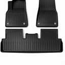 Floor Mats for Tesla Model 3 2021-2023 Custom Fit All Weather Durabel TPE Cargo Liner Accessories (Not for New 2024 Model 3) Full Set car mats (6pcs) (Model 3 Trunk mats(3-Set))