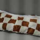 LE SURE Waterproof Dog Blanket for Large Dogs - Washable Double Sided Dog Blankets with Warm Jacquard Shag and Soft Sherpa Fleece, Pet Cat Blanket for Couch Protection, 3D Textured Checks, Brown