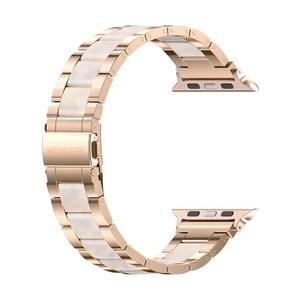 Wearlizer Metal Band Compatible with Apple Watch Bands for Women 40/38/41/42/44/45/46/49mm, Enamel Stainless Steel Strap for iWatch Series 11-1 SE/Ultra