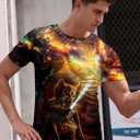 RAISEVERN Mens T-Shirts Cool Novelty Crewneck Short Sleeve Funny Graphic Top Casual Tees for Women (XXL)