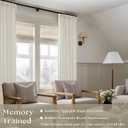 Pinch Pleated Linen Curtains 94 Inches Long for Living Room 2 Panel Set Cream Ivory Light Filtering Pinch Pleat Hooks Rings Back Tab Neutral Boho Farmhouse 94 Inch Curtain Drapes for Bedroom Window