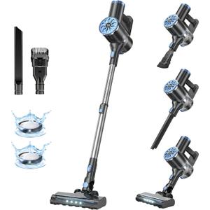 VIPSUN Cordless Vacuum Cleaner with Self-Standing, LED Screen Stick Vacuum Cleaners for Home, Lightweight Powerful Suction Vacuum, 6-in-1 Rechargeable Vacuum for Carpets, Pet Hair, Hardwood Floors