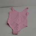 SAUNGKUAI Womens Bodysuit Sexy Plunge Deep V Neck Backless Sleeveless Tank Thong Body Suits Outfits for Going Out (Small, Coralpink)