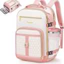 Taygeer Kids Travel Backpack for Airplane, Small Travel Backpack for Girls with Luggage Tags & Water Bottle Pocket, Underseat TSA Approved Airline Personal Item Bag for Women Teens Girls School, Pink