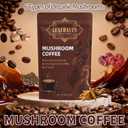 LEAFHAVEN Mushroom Coffee with Lion's Mane, Cordyceps, Reishi, 6 Types Mushrooms Instant Blend for Energy, Focus, Immunity & Digestion, Sugar Free, 30 Servings