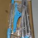 Carpet Rake for Pet Hair Removal - Reusable Pet Hair Remover, 60 Adjustable Long Handle Cat Dog Carpet Rake Scraper with Patented Design, Dog Hair Rake Brush for Rugs, Mats (Blue)