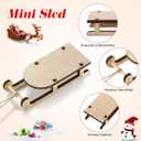 Tofficu 9pcs Miniature Wooden Sleighs Model Christmas Sled Ornaments Miniature Unfinished Wooden Sleighs Model Unfinished Santa Sleigh DIY Crafts Tabletop Wood Sleighs Ornament for Christmas Decor