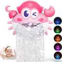 Bath Toys,Light Up Baby Bath Toys Bath Bubble Machine with Colourful RGB Light Great Birthday for Toddler Boys and Girls Tub Toy for Kids Ages 1-3 4-8