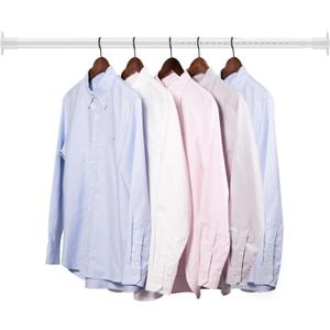 Closet Rod,17-41Inch Heavy Duty Closet Rods for Hanging Clothes Adjustable Clothes Hanging Rod White Closet Rod for Wardrobes or Closet