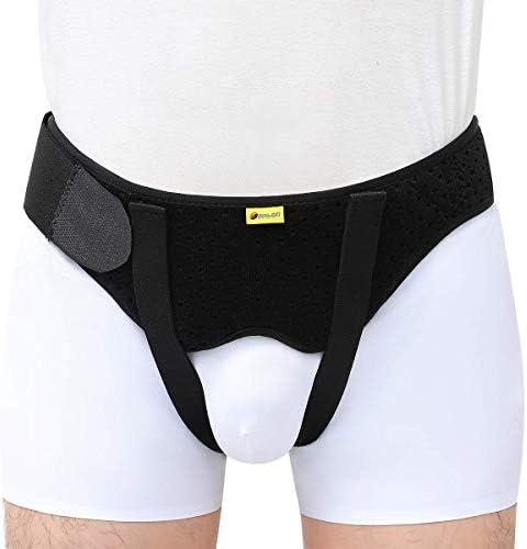 Tenbon Hernia Belt Truss for Single/Double Inguinal or Sports Hernia, Hernia Support Brace for Men for Women Pain Relief Recovery Strap with 2 Removable Compression Pads Comfortable Material (Small)