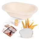 Non-Stick 11‘’ Oval Wood Pulp Banneton Bread Proofing Basket, Sourdough Banneton Basket, Bread Making Tool Brotform Sourdough Bread Baking Supplies