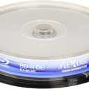 PlexDisc Water Resistant Glossy White Inkjet Printable BD-R DL 6x 50GB Blu-ray, 10 Disc Spindle