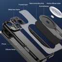 Jonwelsy Case for Samsung Galaxy Z Fold 5, Metal Radiator Design [Compatible with Magsafe] Back Cover with Foldable Stand, Camera Lens Protector Phone Cover for Samsung Galaxy Z Fold 5 (Black)