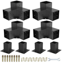 Pergola Brackets 4x4Woodworks Pergola kit Modular Modern Outdoor pergola Hardware Kit DIY Elevated Wood Stand kit Includes 4 Bracket Shoulders 4 Boots for 4x4 (Actual: 3.5x3.5 Inch) Lumber