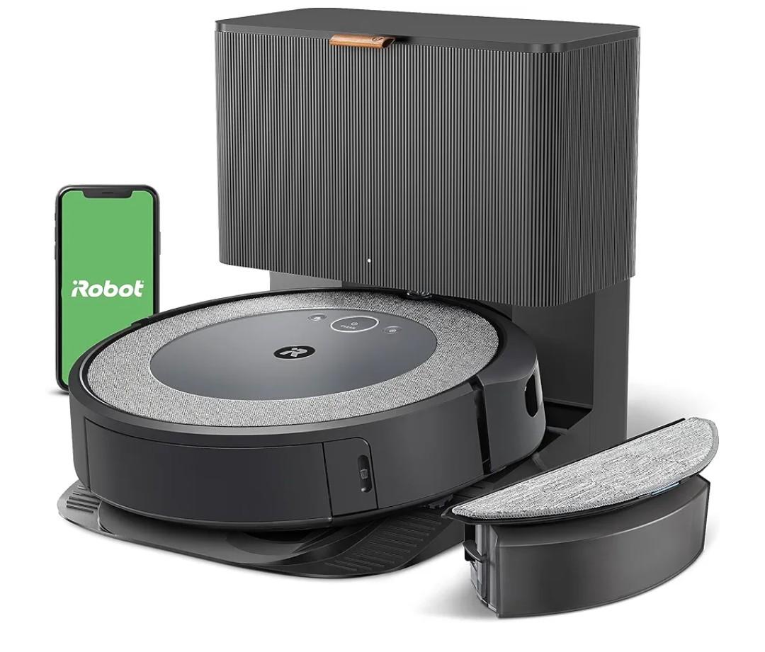 iRobot Roomba Combo i5+ Self-Emptying Robot Vacuum and Mop, Clean by Room with Smart Mapping, Empties Itself for Up to 60 Days, Works with Alexa, Personalized Cleaning OS