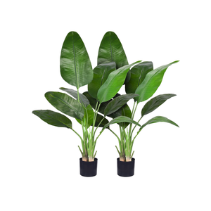 Artificial Bird of Paradise - Fake Plants Indoor Faux Tropical Palm Potted Dypsis Lutescens for Home Office Decor Housewarming (5FT-2Packs)