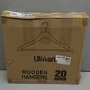 Wooden Hangers Pack of 20, Clothes Hanger for Daily Used, Coat Hanger for Closet, Heavy Duty Wood Hangers for Suit, Shirts, Jackets, Dress, Pant (Walnut)