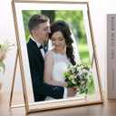 Gold 10x12 Floating Frame 2-Pack for Photo Sizes(7x9''8x10'',8.5x11''),Adjustable Tabletop/Shelf Floating Picture Frame 8x10'',Classy Gift Choice for Wedding,Christmas,Home or Office Decor