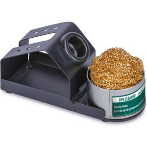 YIHUA D-2 Soldering Iron Holder, Heat-resistant Tip Cleaner with Brass Wool Tip Cleaner and Cleaning Sponge for Stable Soldering Iron Storage and Cleaning (Black)